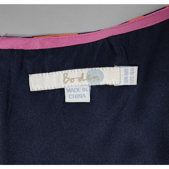 Boden Kensington Dress 4 Mod Geo Print Silk-Blend Modest - Picture 2 of 16